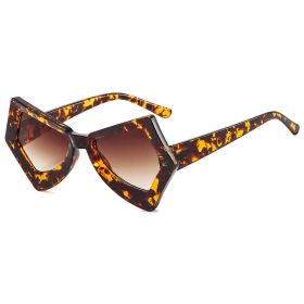 big box butterfly cat's eye women's cross-border sunglasses Fashion personality show ins sunglasses (colour: C6 tortoiseshell frame gradual change tea)