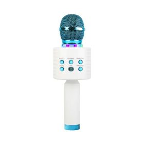 Portable Bluetooth Karaoke Microphone - Wireless Mic with HD Sound Effects & Built-in Speaker for Singing, Parties & Live Streaming (Color: V6-Blue)