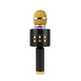 Portable Bluetooth Karaoke Microphone - Wireless Mic with HD Sound Effects & Built-in Speaker for Singing, Parties & Live Streaming (Color: V6-yellow)