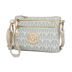 MKF Collection Geneve M Signature Crossbody & Wristlet by Mia k (Color: White, Material: Polycarbonate)