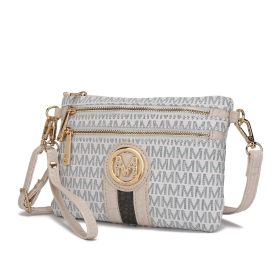 MKF Collection Tarren Signature Crossbody/ Wristlet by Mia k (Color: White, Material: Polycarbonate)