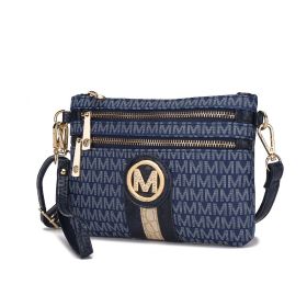 MKF Collection Tarren Signature Crossbody/ Wristlet by Mia k (Color: Navy, Material: Polycarbonate)