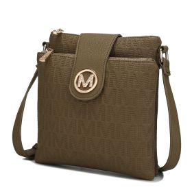 MKF Collection Marietta M Signature Womens Handbag Crossbody Bag by Mia K (Color: Green, Material: Polycarbonate)