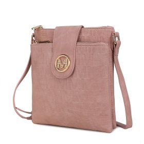MKF Collection Marietta M Signature Womens Handbag Crossbody Bag by Mia K (Color: Rose Pink, Material: Polycarbonate)