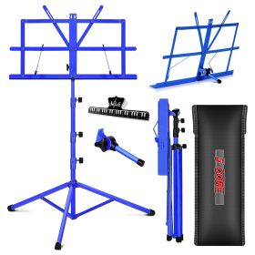 5Core Music Stand For Sheet Music Portable Tripod Adjustable Folding Note Holder (SKU: MUS FLD 4S BLU)