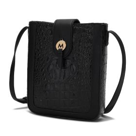 MKF Collection Molly Women's Crossbody Bag By Mia K (Color: Black, Material: Vegan Leather)