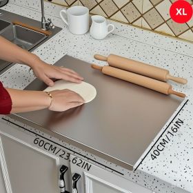 Stainless Steel Cutting Board for Kitchen - Large 304 Chopping Boards with Lid and Non-Slip Pad for Countertop (size: 40cm*60cm)